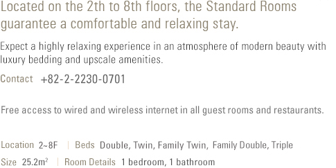 About Standard Room (see below)