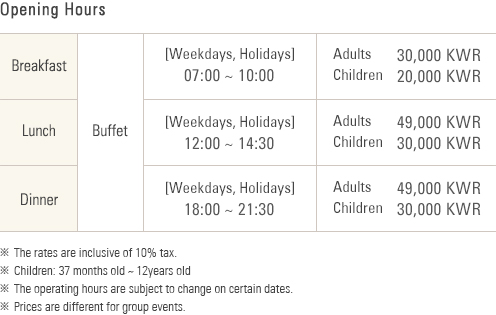 Opening hours